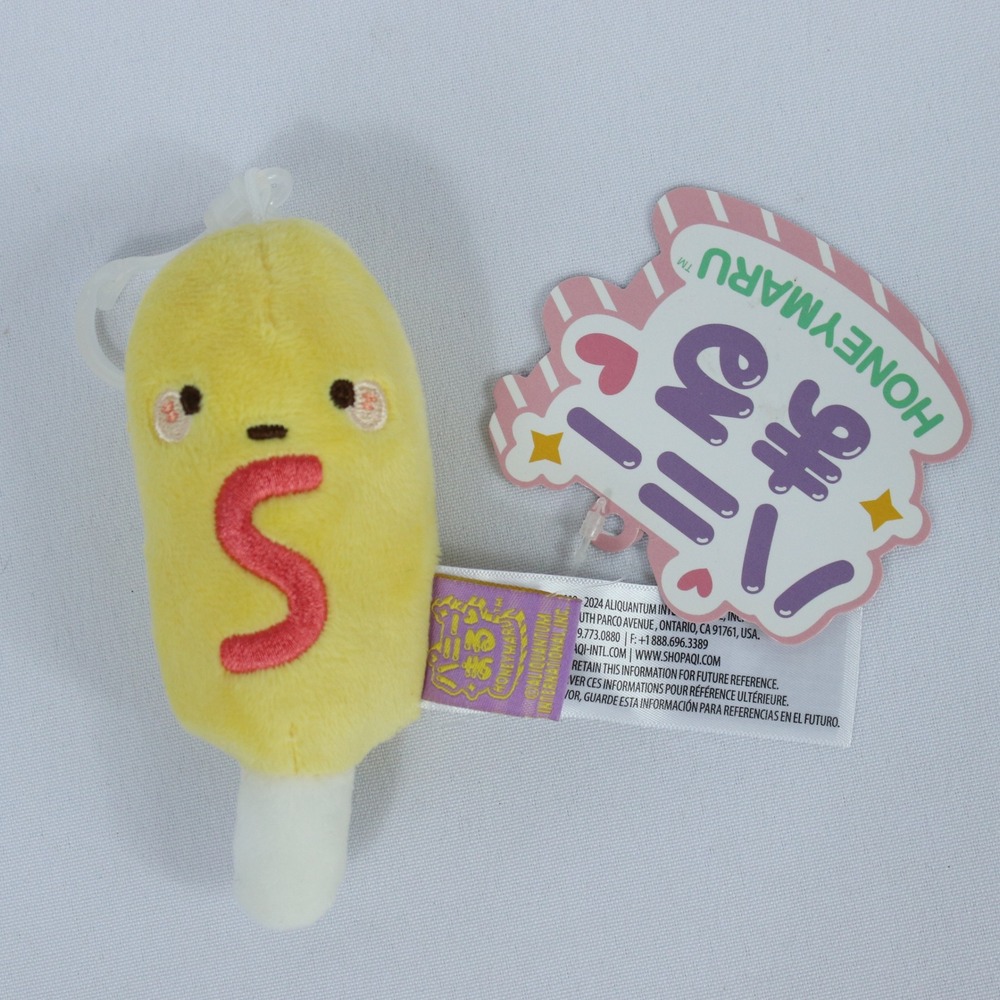 Honeymaru Corndog Plush Plastic Keychain Clip New with Tags Kawaii 4"